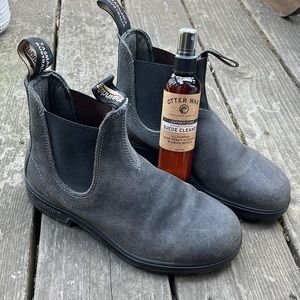 Grey Suede Blundstone Boots + suede cleaner